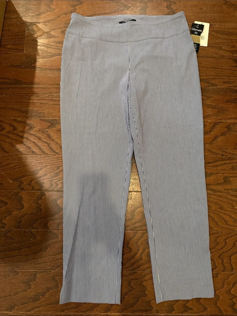 Zac & Rachel NWT blue/white striped pull on pants, size 14 - Picture 2 of 8